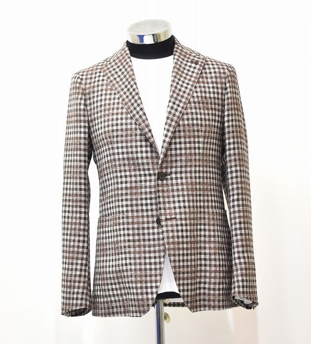 TAGLIATORE（タリアトーレ）G-DAKAR22K ダカール 2つボタン チェック シングル テーラード ジャケット CHECK JACKET WOOL SILK 46