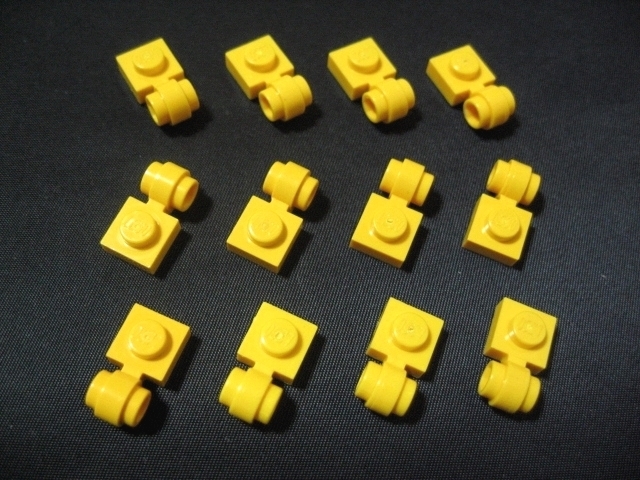 凸レゴ凸　%4081　1x1両面ポッチ付プレート（黄）　12個
