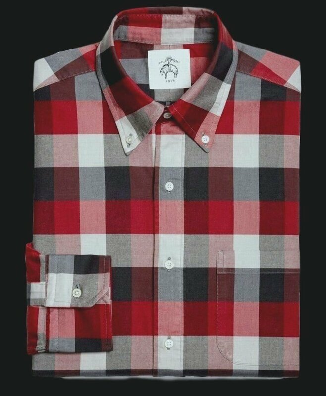 新品 BB3【送料無料】ブラックフリース バファローチェック 長袖 ボタンダウン シャツ Black Fleece Check Oxford Shirt Made in USA
