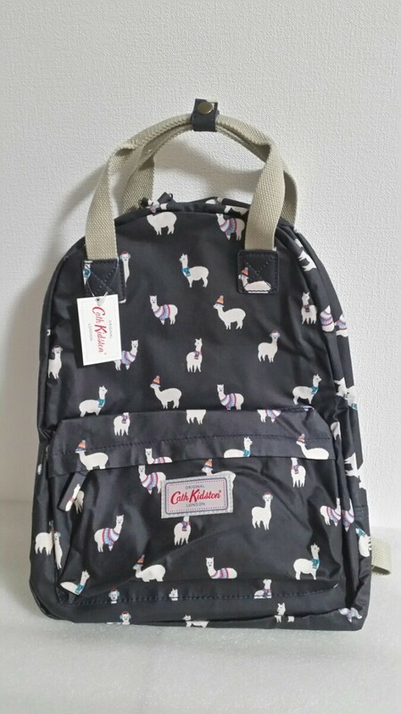 新品 キャスキッドソン CathKidston リュックサック アルパカ ミッドナイトブルー(ブラック系色味) バックパック