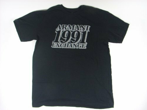 A/Xアルマーニエクスチェンジメンズ男性用1991ロゴTシャツS（ブラック）