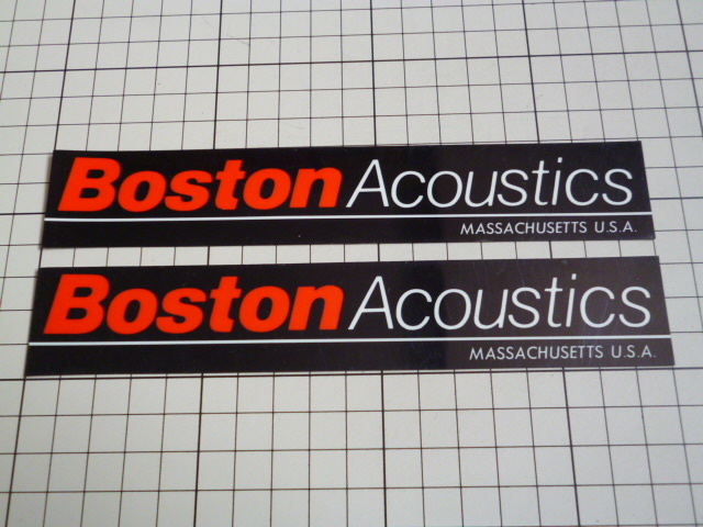 正規品 Boston Acoustics ステッカー 2枚 当時物 です(180×32mm) ボストン アコースティックス