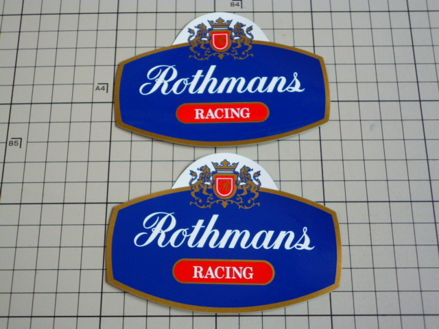 Rothmans RACING ステッカー 2枚 当時物 です(105×72mm) ロスマンズ レーシング