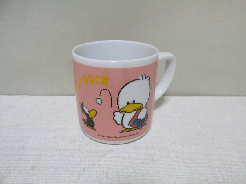 PATSY DUCK　「patsy duck　マグカップ　1997年もの　Sony　SEGA」　セガ　マグ　昭和レトロ　陶器　ソニー　レッツチャット