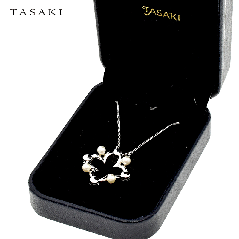 美品 TASAKI タサキ 田崎真珠 SV925 淡水パール 3.5mm ネックレス シルバー