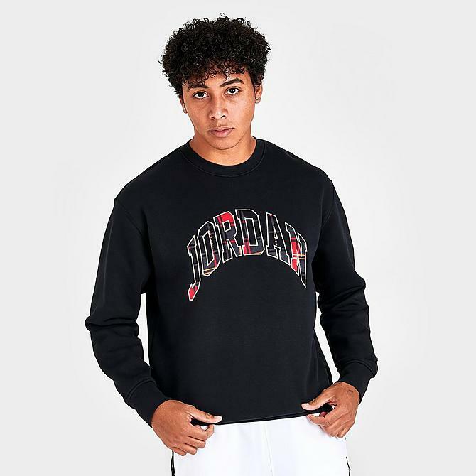 2024年☆イギリス限定タータンチェックロゴ★NIKE★ジョーダン★スエットJordan Essential Holiday Fleece Crew ★ M☆新品