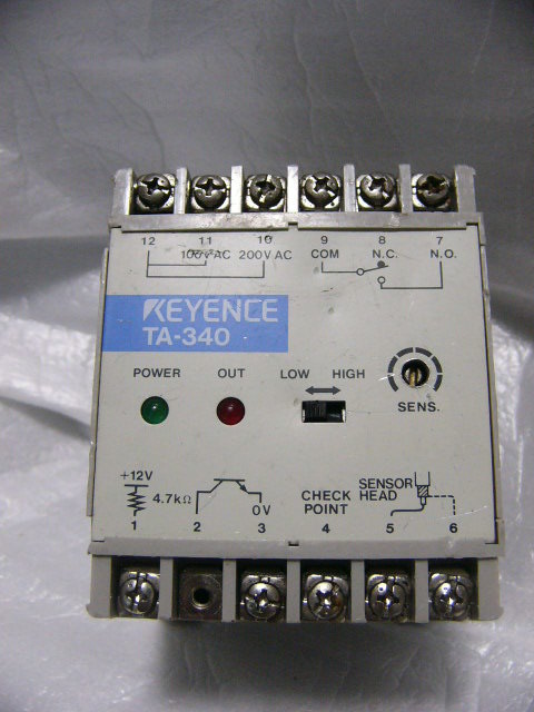 ★中古 KEYENCE 金属通過センサ アンプユニット TA-340
