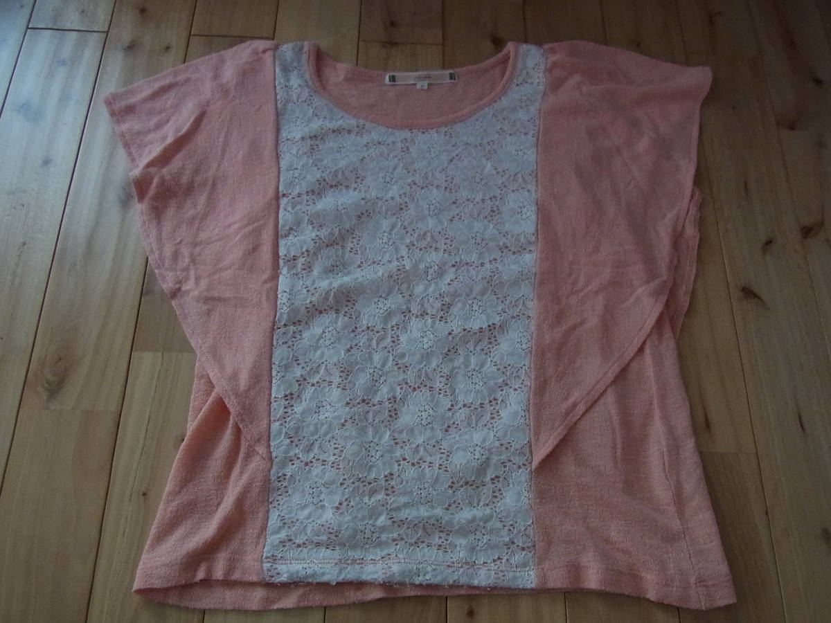 ★　pink adobe　ピンク色半袖カットソーMサイズ　★USED