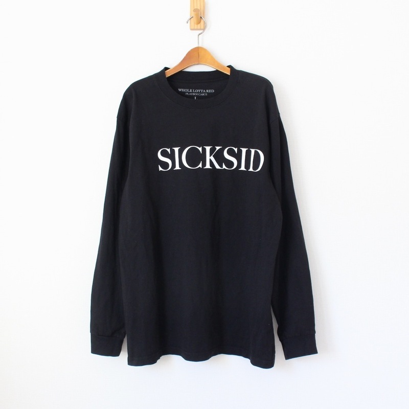 PLAYBOI CARTI プレイボーイカーティ 長袖Tシャツ ロンT WHOLE LOTTA RED USA製 SICKSID 黒 L （w-1761）