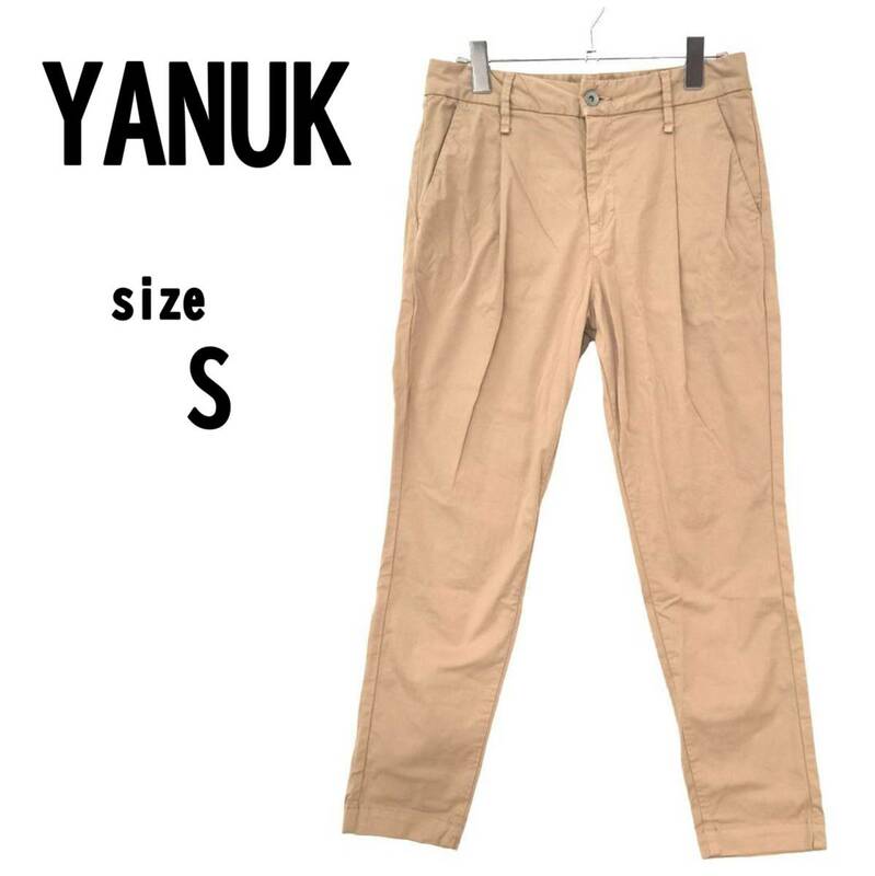 【S】YANUK ヤヌーク レディース ストレッチフィット パンツ ベージュ