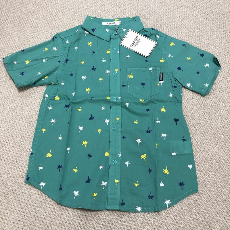 新品 SLAP SLIP 半袖シャツ ヤシの木 130 ベベ