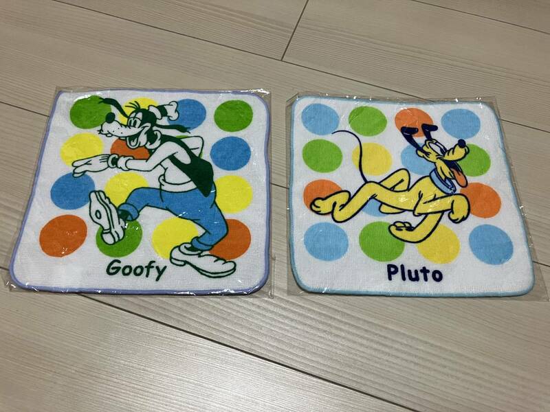 ★送料230円　ディズニー　非売品　Goofy&Pluto　ハンドタオル　新品未使用未開封品 ★