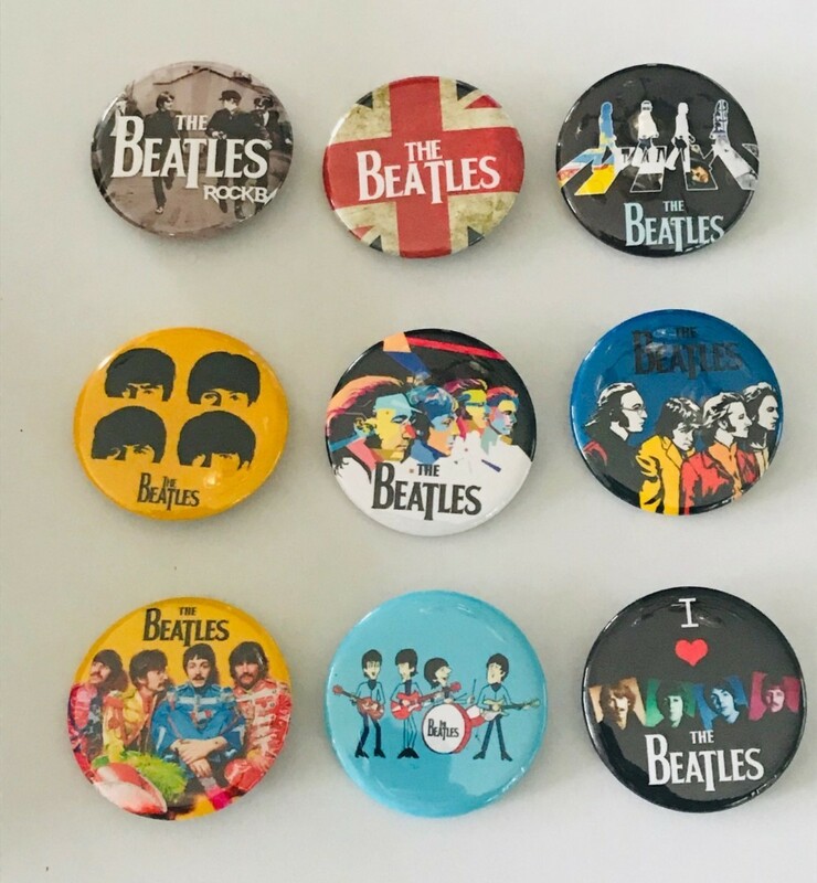 9個セット!レア缶バッジ★ザ・ビートルズ☆The Beatles/Abbey Road/アビイ・ロード/Rock Band/ロックバンド/tin badge/button/pin-1