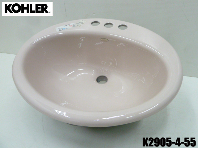 未使用品 KOHLER コーラー ホーロー製 シンク ⑤ W495×D420×H220mm FARMINGTON K-2905-4-55 洗面器 手洗い 洗面ボウル
