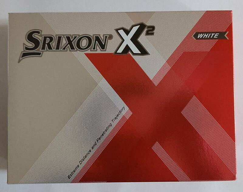 【外箱に傷有】送料無料 新品 1ダース 12球 ダンロップ スリクソン X2 ホワイト 白 DUNLOP SRIXON エックス2 ゴルフ ゴルフボール