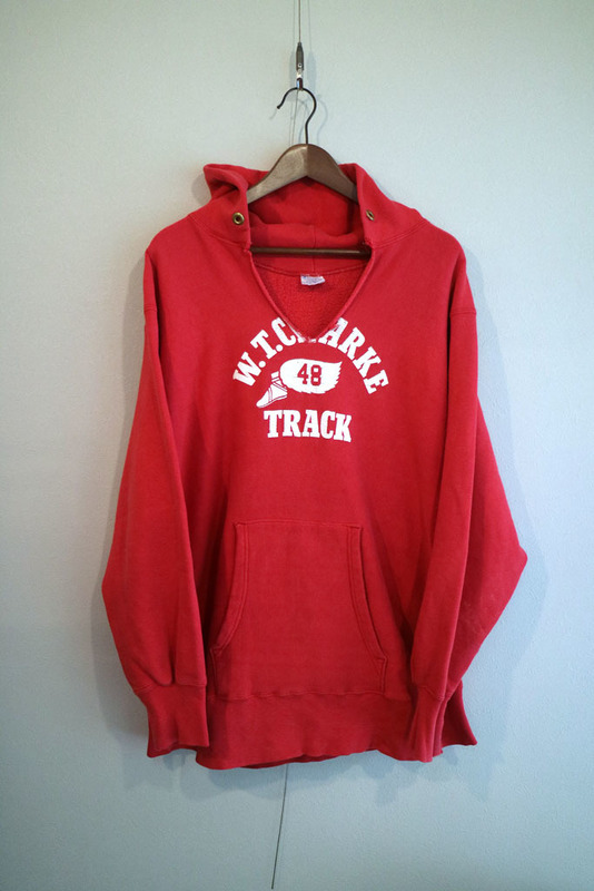 70's Champion REVERSE WEAVE HOODIE "W.T.CLARKE TRACK" チャンピオン/リバースウィーブ/フーディ/3段プリント/USA製/単色タグ/