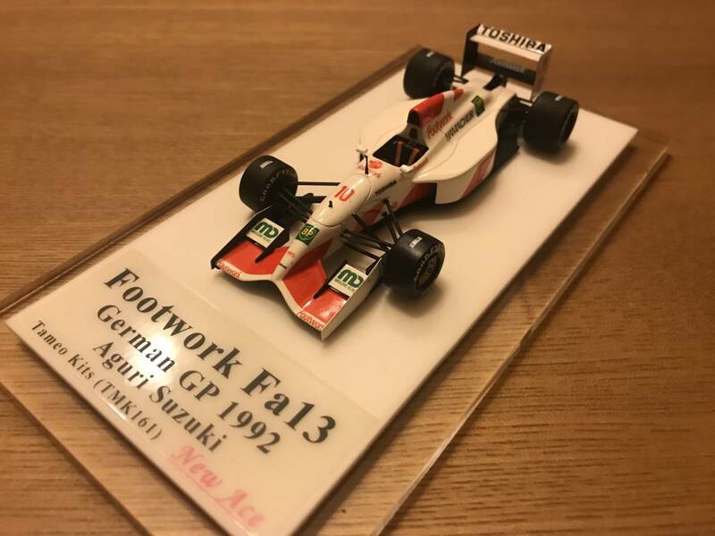 【New Ace】 1/43完成品 TAMEO フットワーク・無限ホンダ FA13 #10 鈴木亜久里 ドイツGP 1992