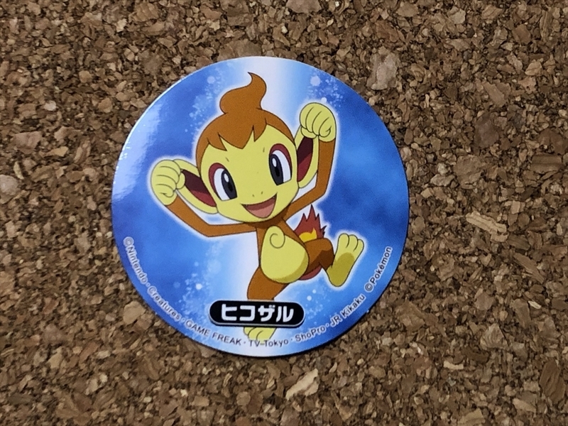 【ポケモンヌードル グッズ　４３】サッポロ一番　シール　ヒコザル　Chimchar