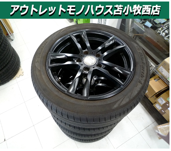 タイヤ ホイール 4本セット KELLENERS SPORT 5H PCD120 +46 7J ヨコハマ Bluearth AE50 205/55R17 2019年製 中古 ケレナーズ 苫小牧西店