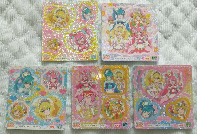 プリキュア　シール　5枚　丸美屋