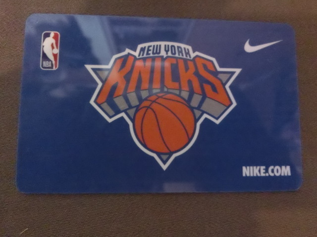 激レア USA西海岸入手 NBA公式ブランド ナイキ【Nike】ニューヨーク ニックス【New York Knicks】ロゴ プラスティックカード