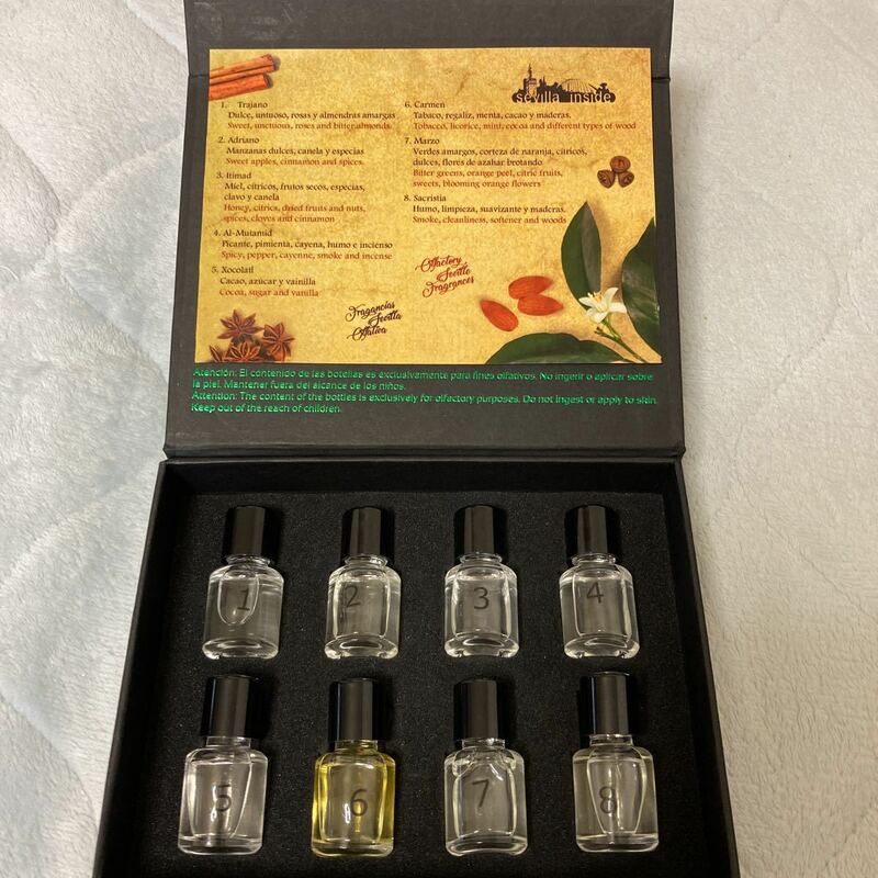 【未使用】スペイン アンダルシア セビージャ セビーリャ セビリア 香水 8点 セット 観光 旅行 パフューム 芳香水 アーモンド りんご 蜂蜜