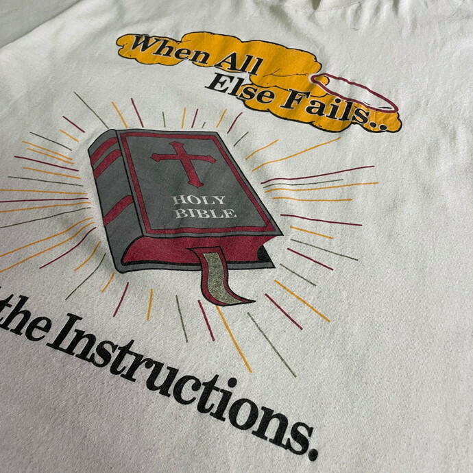 90年代 キリスト教 聖書 プリントTシャツ メンズL