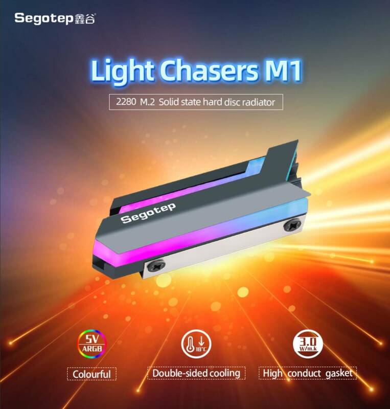 Sagotep アドレサブル ARGB M.2 SSD 2280クーラー