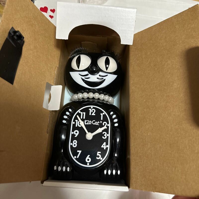アメリカ製・キットキャットクロック　ブラックレディ　リミテッドエディション　時計　バックトゥーザフューチャー登場　新品　箱付き