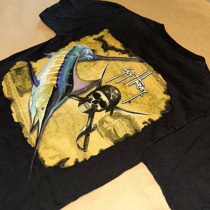 ◆即決送料込み◆アメリカ古着 GUY HARVEY ガイ・ハーヴェイポケットTシャツS◆カジキ釣りトローリングビンテージヴィンテージ