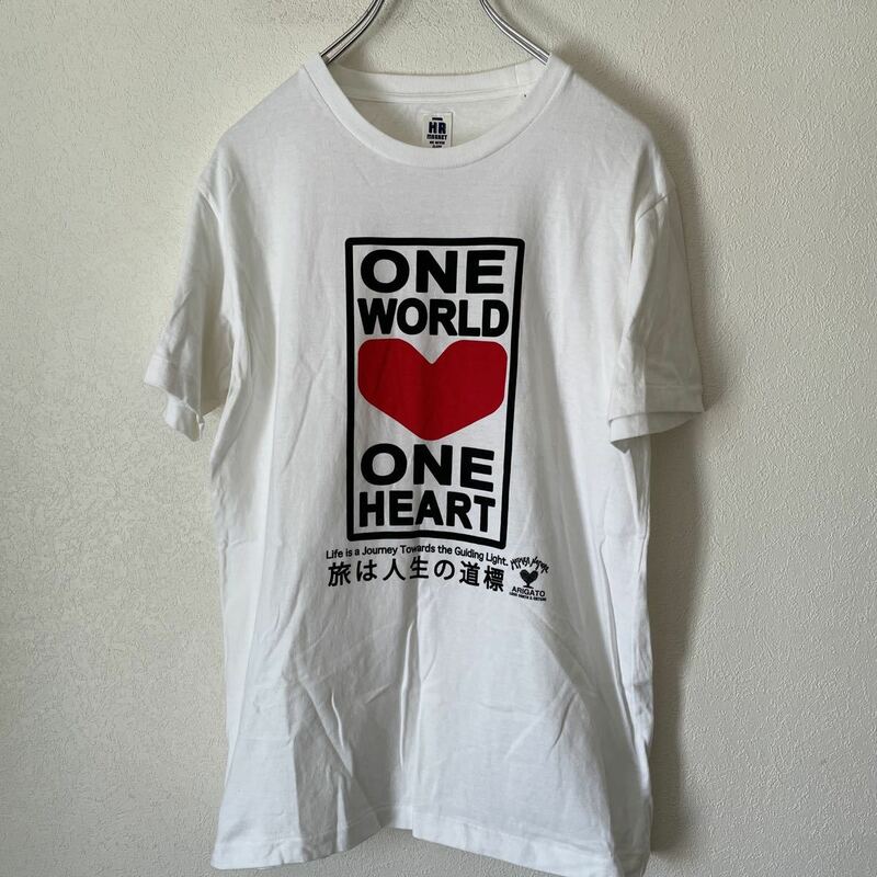 美品！ハリウッドランチマーケット　HRM oneWORLDONE HEART Tシャツ HOLLYWOOD RANCH MARKET