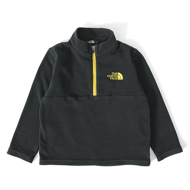 古着 THE NORTH FACE ノースフェイス バーサマイクロフリース ハーフジップ プルオーバーフリース NAJ71884 110cm 黒 キッズ