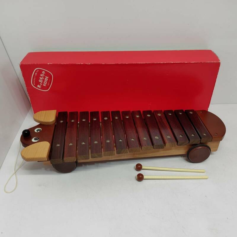 ●コイデ ワンちゃん シロフォン KOIDE 13音階 日本製 木のおもちゃ 木琴 楽器 知育玩具 木製 やさしい音色 トイ 幼児 L750