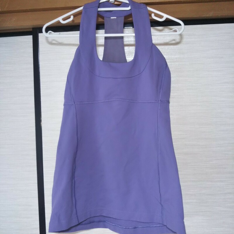 ルルレモン タンクトップ Sz6 scoop neck 藤色 中古