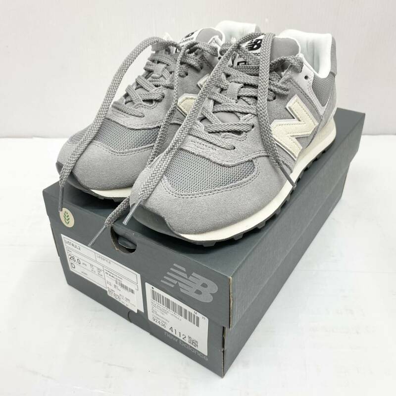 送料無料h46204 new balance ニューバランス U574 UL2 スニーカー GRAY NB838 メンズ 26cm 未使用品