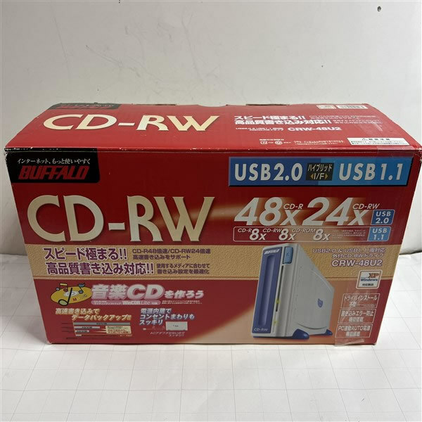 BUFFALOバッファロー USB2.0外付けCD-R/RWドライブ CRW-48U2