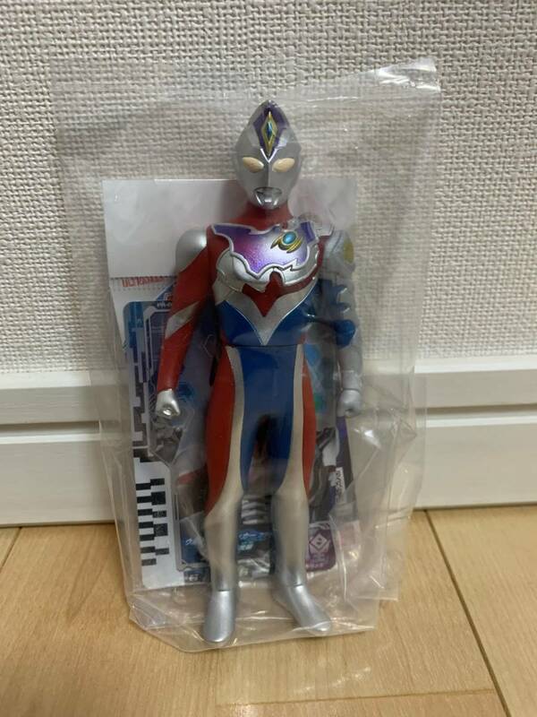 即決おまけ付 ウルトラヒーロー ウルトラマンデッカー フラッシュタイプ ソフビ 初回 限定 DX ウルトラディメンションカード PR-001 付属