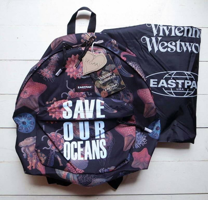 新品 Vivienne Westwood × EASTPAK コラボリュック (VW PADDED) SAVE OUR OCEANS ヴィヴィアンウエストウッド バックパック タグ/保存袋付