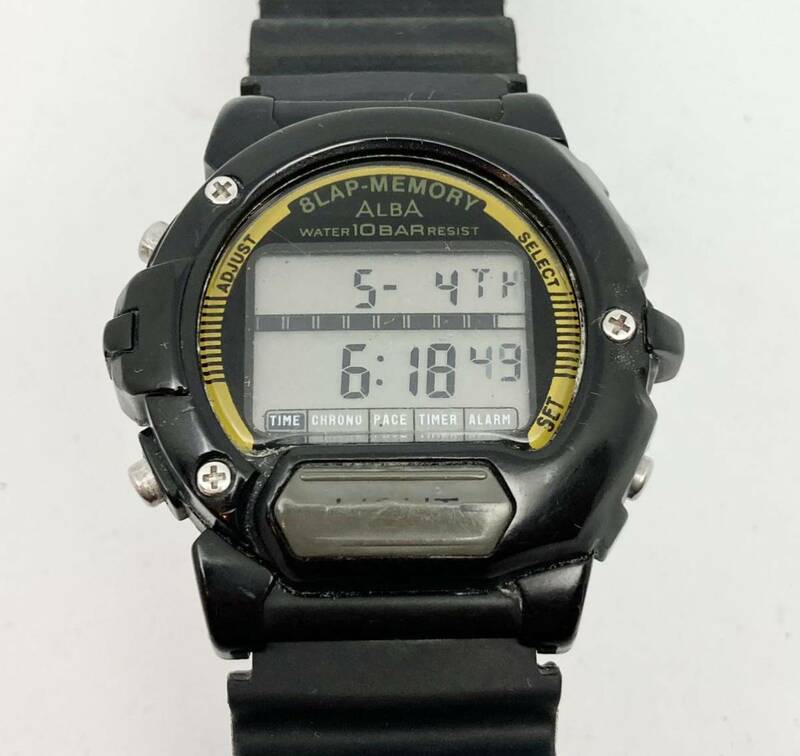 セイコー ALBA W620-4110 電池交換済み デジタル腕時計