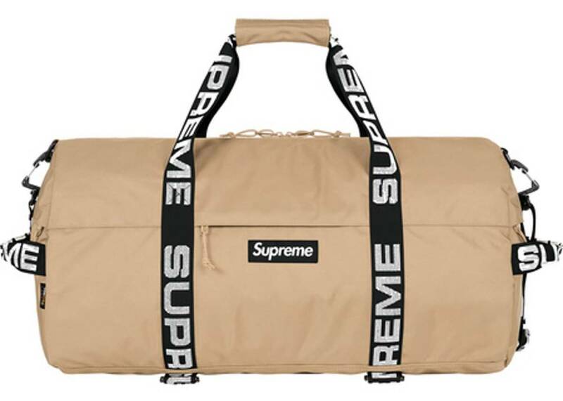 新品 未使用 国内正規品 ◆ Supreme 18ss Duffle Bag Tan/ベージュ◆ 半タグ付 代官山店舗購入商品 ◆リストック品