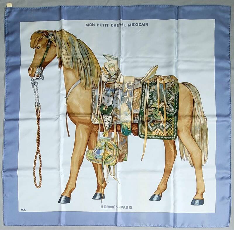 タグ付★未使用 カレ90 MON PETIT CHEVAL MEXICAIN メキシコ 馬柄 エルメス HERMES CARRE 大判 スカーフ シルク ストール ショール★