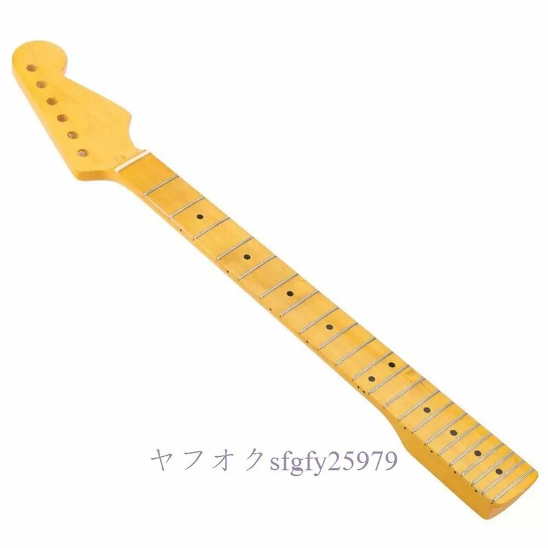 L424☆新品フレット黄色グロスメイプルネックギターメイプル指板とドットst fdエレキギター交換