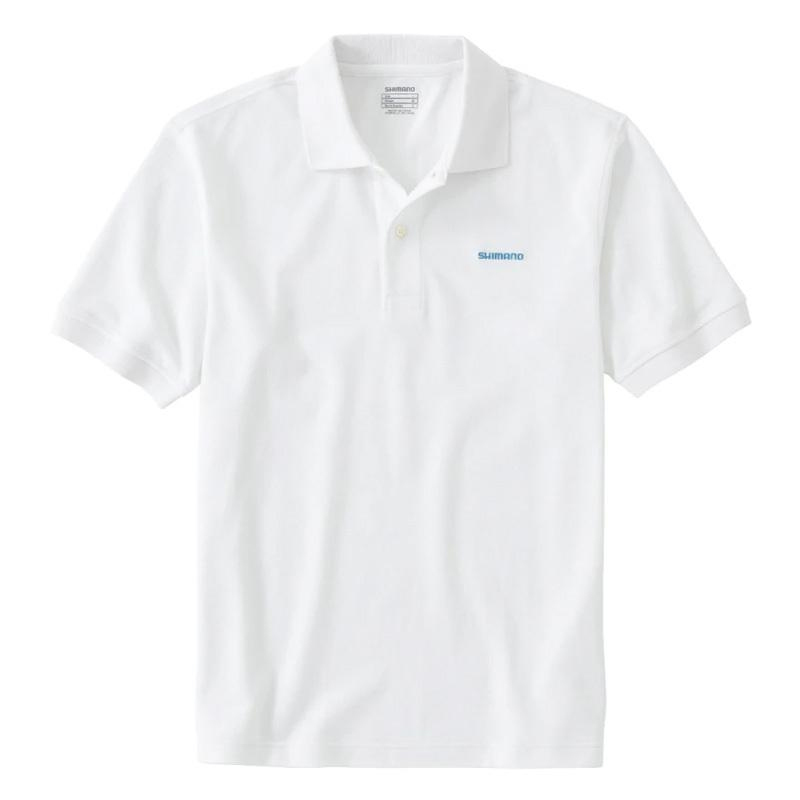 シマノ SH-002V ホワイト Sサイズ プレステージ ポロシャツ（半袖）