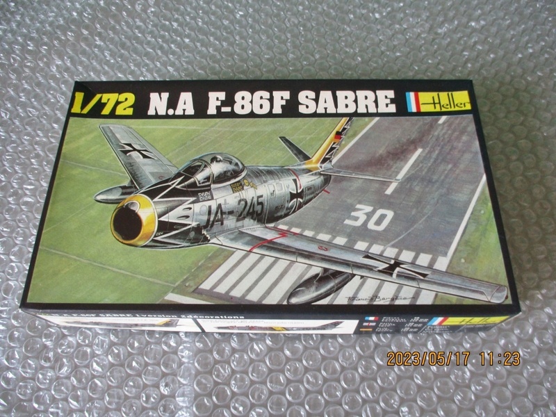 プラモデル エレール Heller 1/72 NA F-86F セイバー N.A F-86F SABRE 未組み立て 昔のプラモ