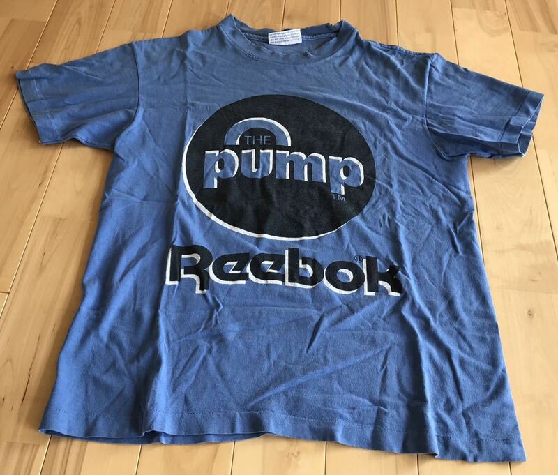 Reebok リーボック　The pump プリント　ヴィンテージ　80s Tシャツ　Made in USA メンズM