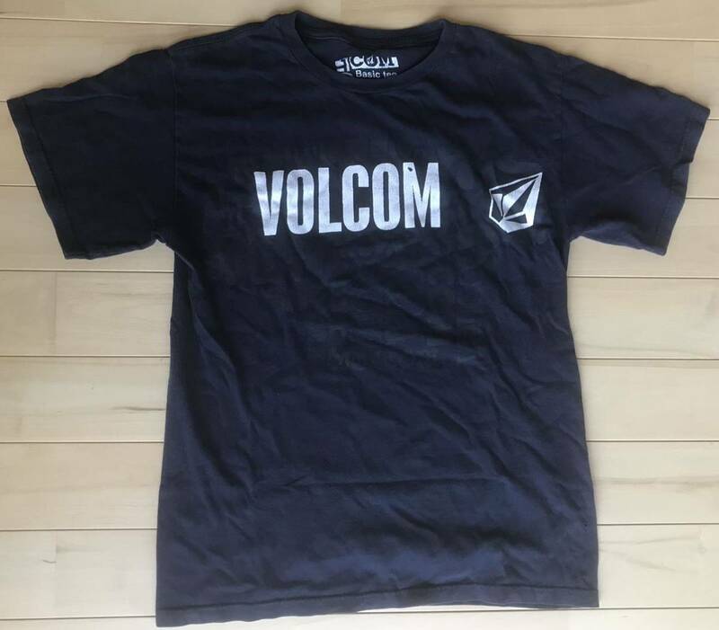 VOLCOM ロゴTee ネイビー　メンズS 半袖Tシャツ 