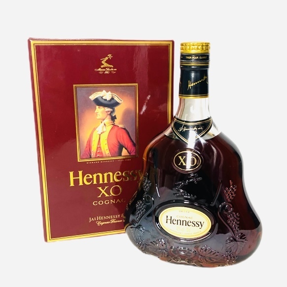 未開栓 古酒 Hennessy ヘネシーXO 金キャップ クリアボトル コニャック ブランデー 700ml 40% 箱付き