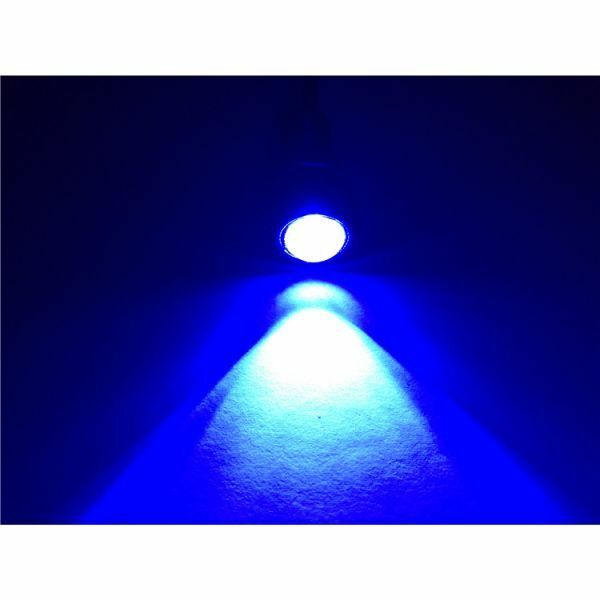 【送料一律120円】 LED イーグルアイ 黒ボディ ブルー 2個セット 12V アルミ合金 LEDスポットライト デイライト 青 スポットライト