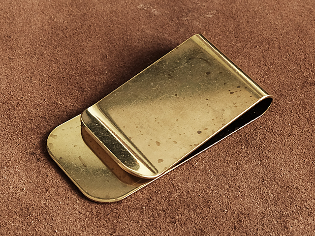 真鍮製 マネークリップ（大） ブラス ゴールド 札ばさみ 札入れ 財布 コインケース ミニウォレット シンプル メンズ