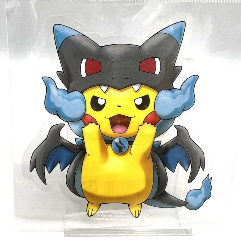 2015 pokemon center 未使用 ポケットモンスター リザードンXのポンチョを着たピカチュウ ステッカー ポケモンセンター ポケモン pikachu